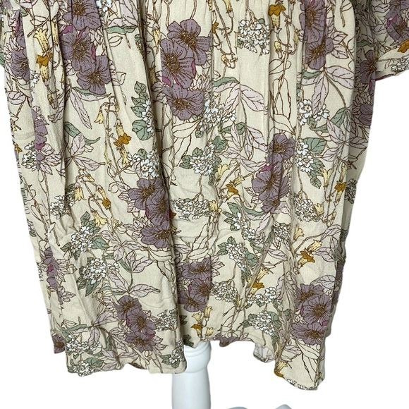 A.N.A. Cottagecore Prairie Woman’s 3/4 Sleeve Dress Cream Floral Large NWT - Picture 5 of 15